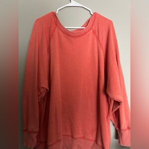 Aerie Pink Oversized Raglan Sweatshirt